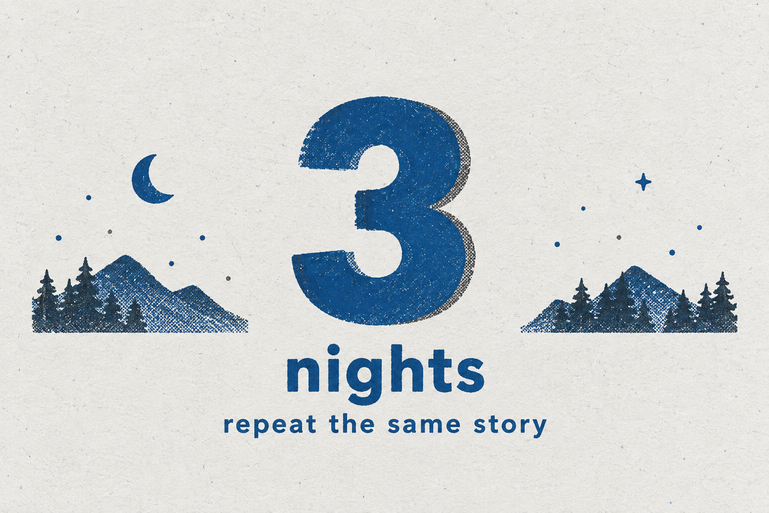 How to incorporate storytelling into bedtime rituals 4 Infographic showing that repeating the same bedtime story for three nights makes it a sleep cue.
