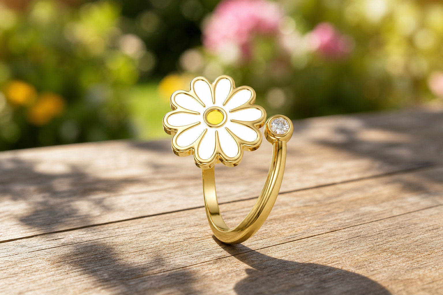 Bague anti-stress tournesol - La lumière pour chasser vos doutes