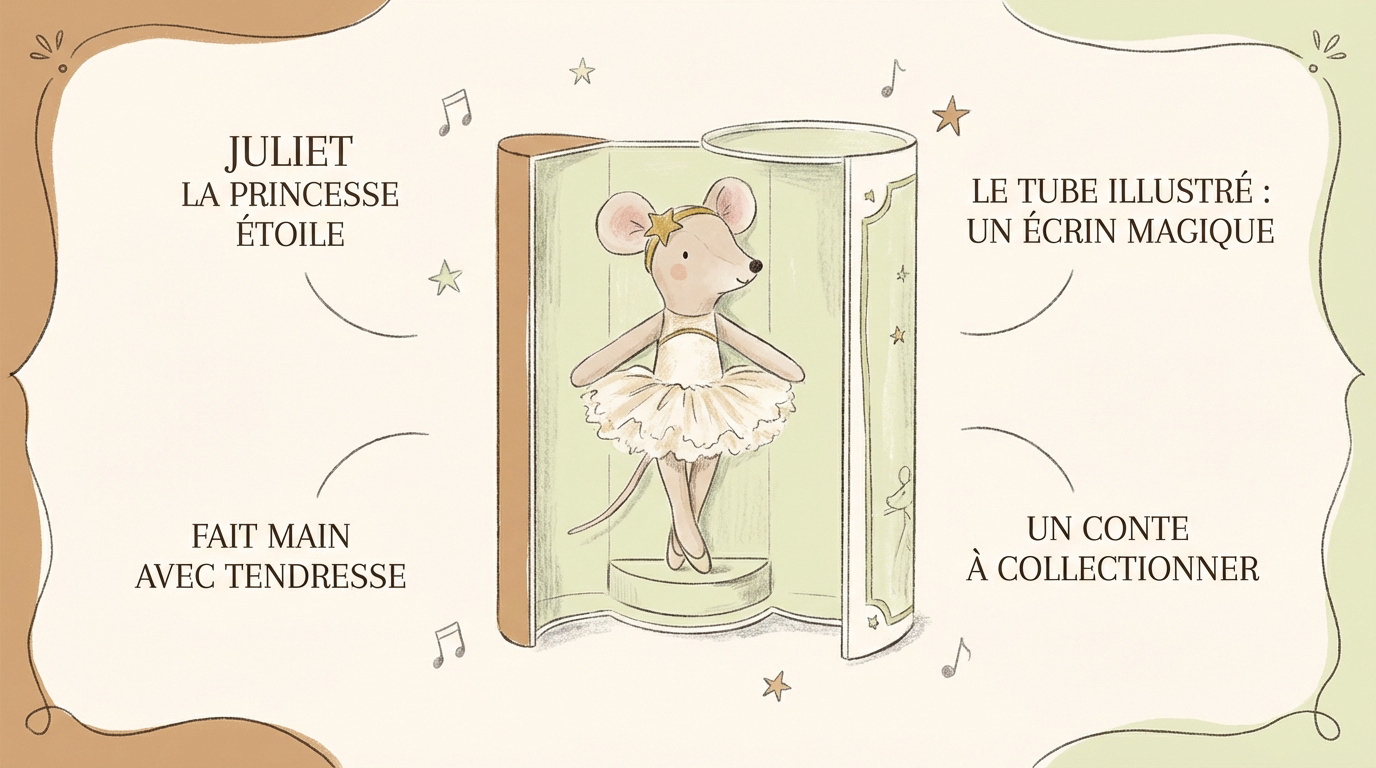 Maileg : Souris Danseuse Juliet et son Coffret de Ballet