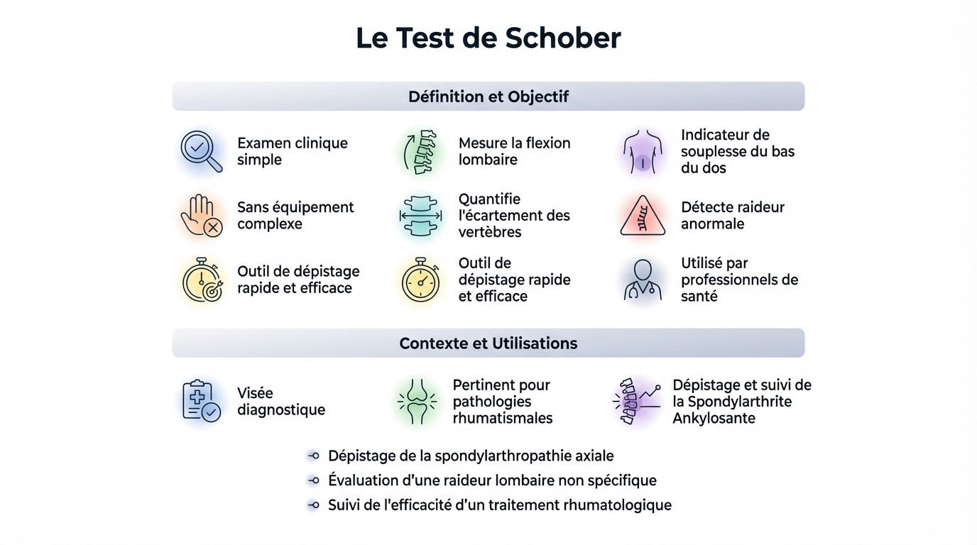 Démonstration de la mesure de la flexion lombaire lors d'un test de Schober