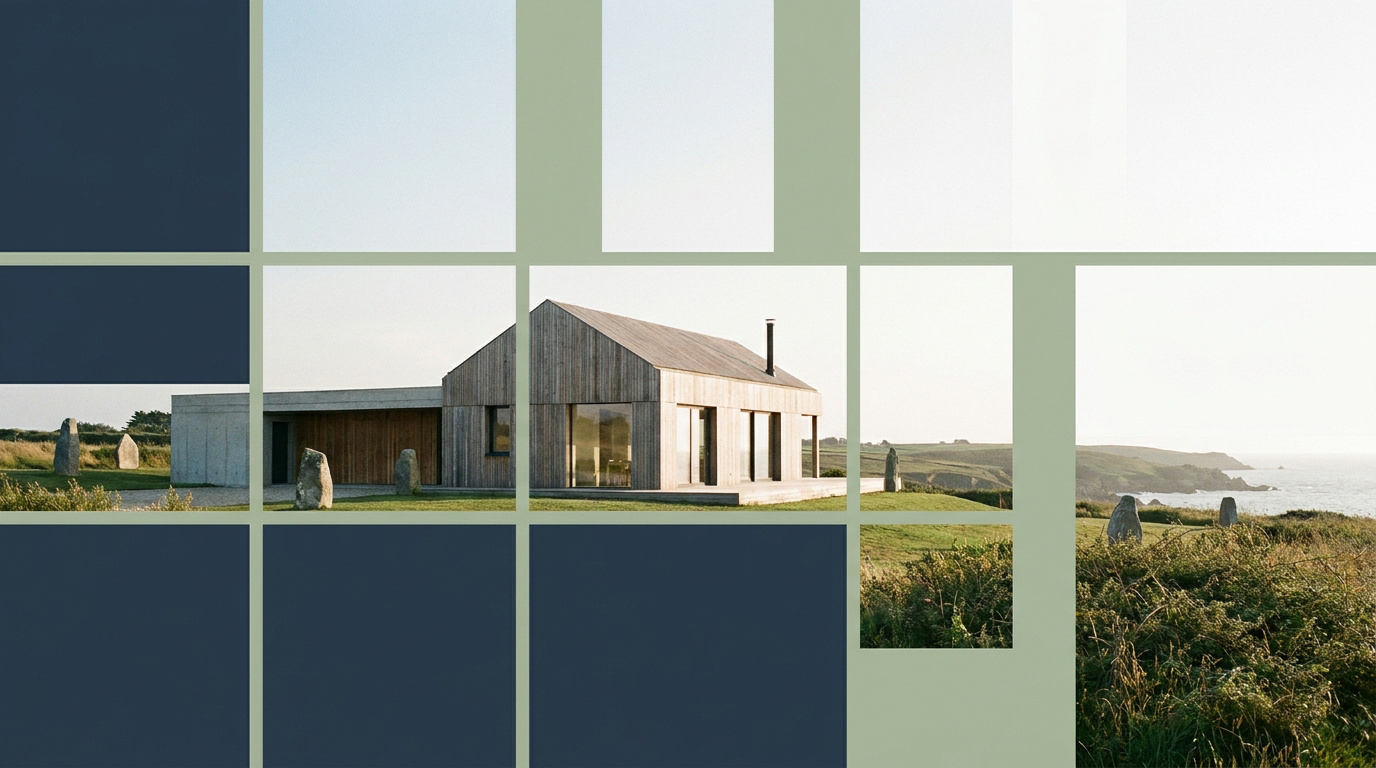 Maison moderne construite dans le Morbihan illustrant la stabilité du marché immobilier breton