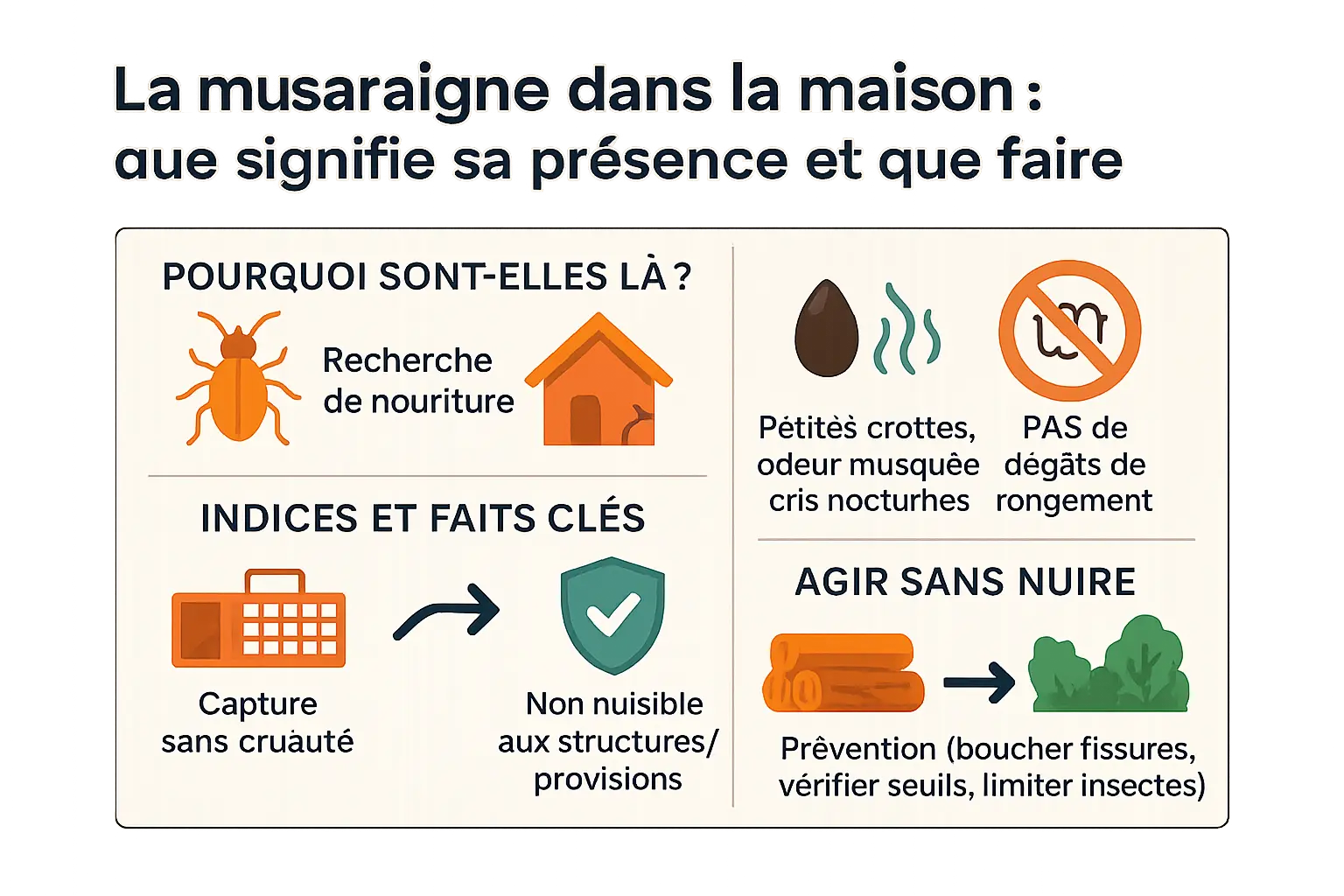 Musaraigne dans une maison