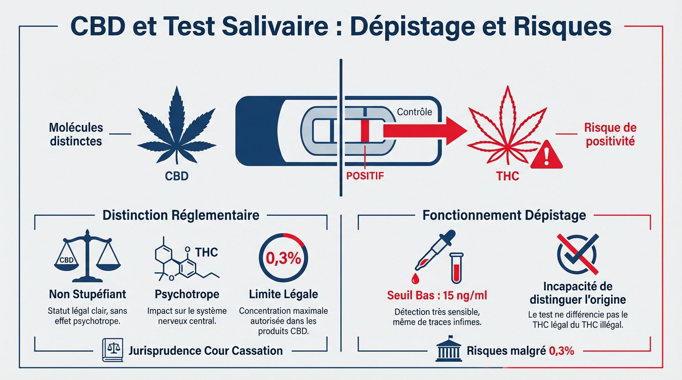 Contrôle routier et test de dépistage salivaire au THC