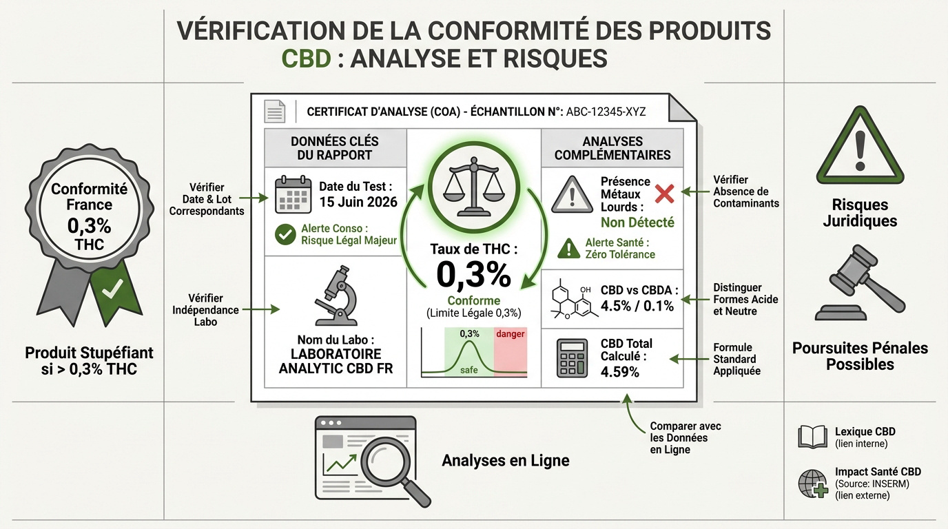 Lecture d'un certificat d'analyse CBD indépendant