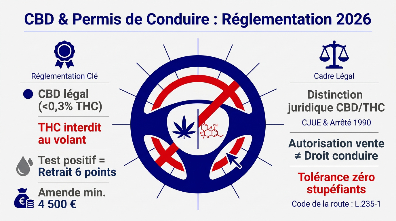 Contrôle routier et test salivaire pour le CBD et le THC