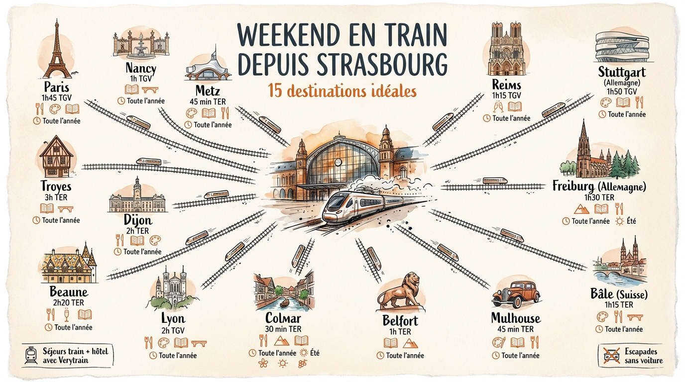 Train en gare de Strasbourg