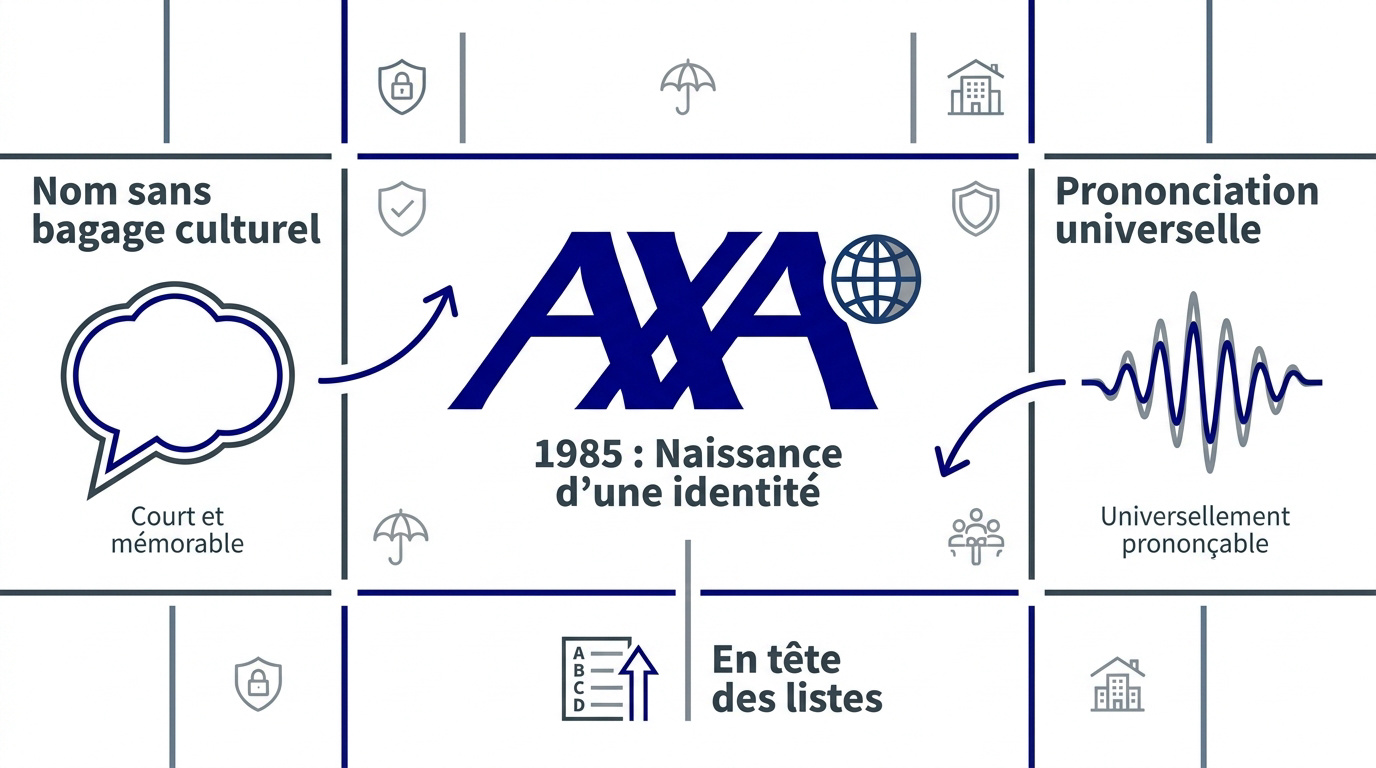 Évolution de l'identité visuelle AXA et son rayonnement international