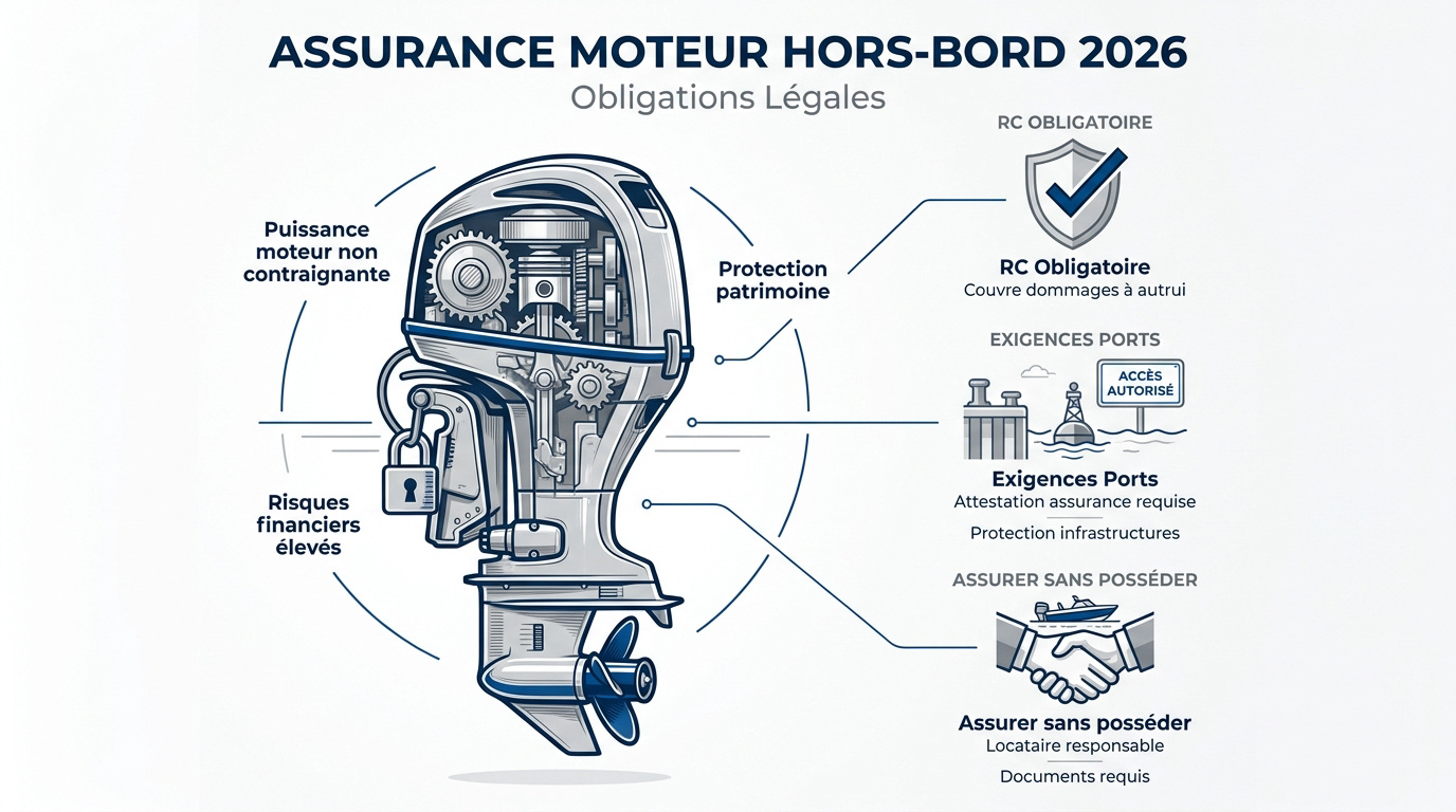 Moteur hors-bord sécurisé au port avec antivol agréé