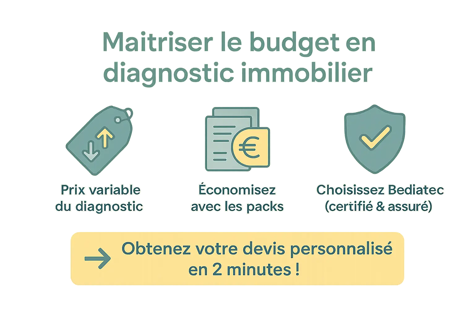 Illustration budget diagnostics immobiliers