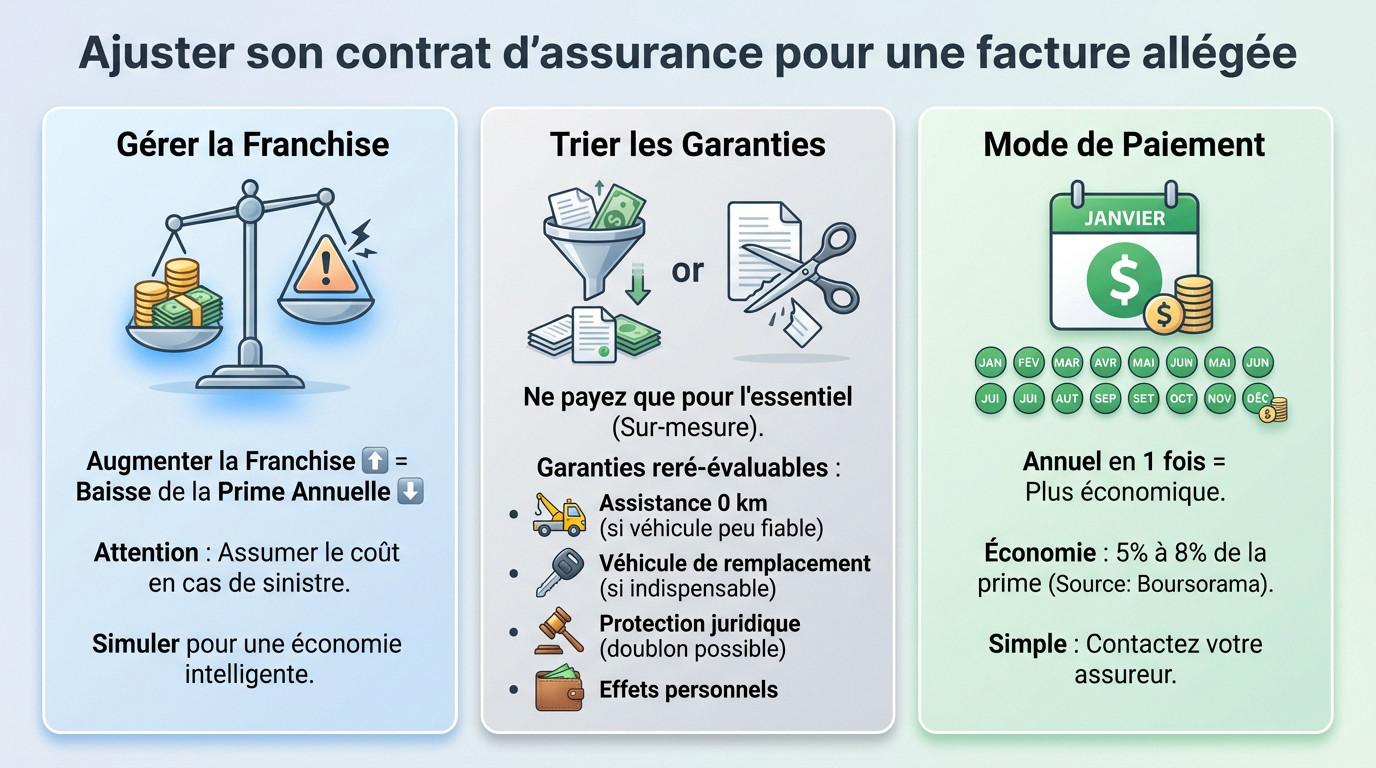 Conducteur analysant son contrat pour réduire sa facture assurance auto