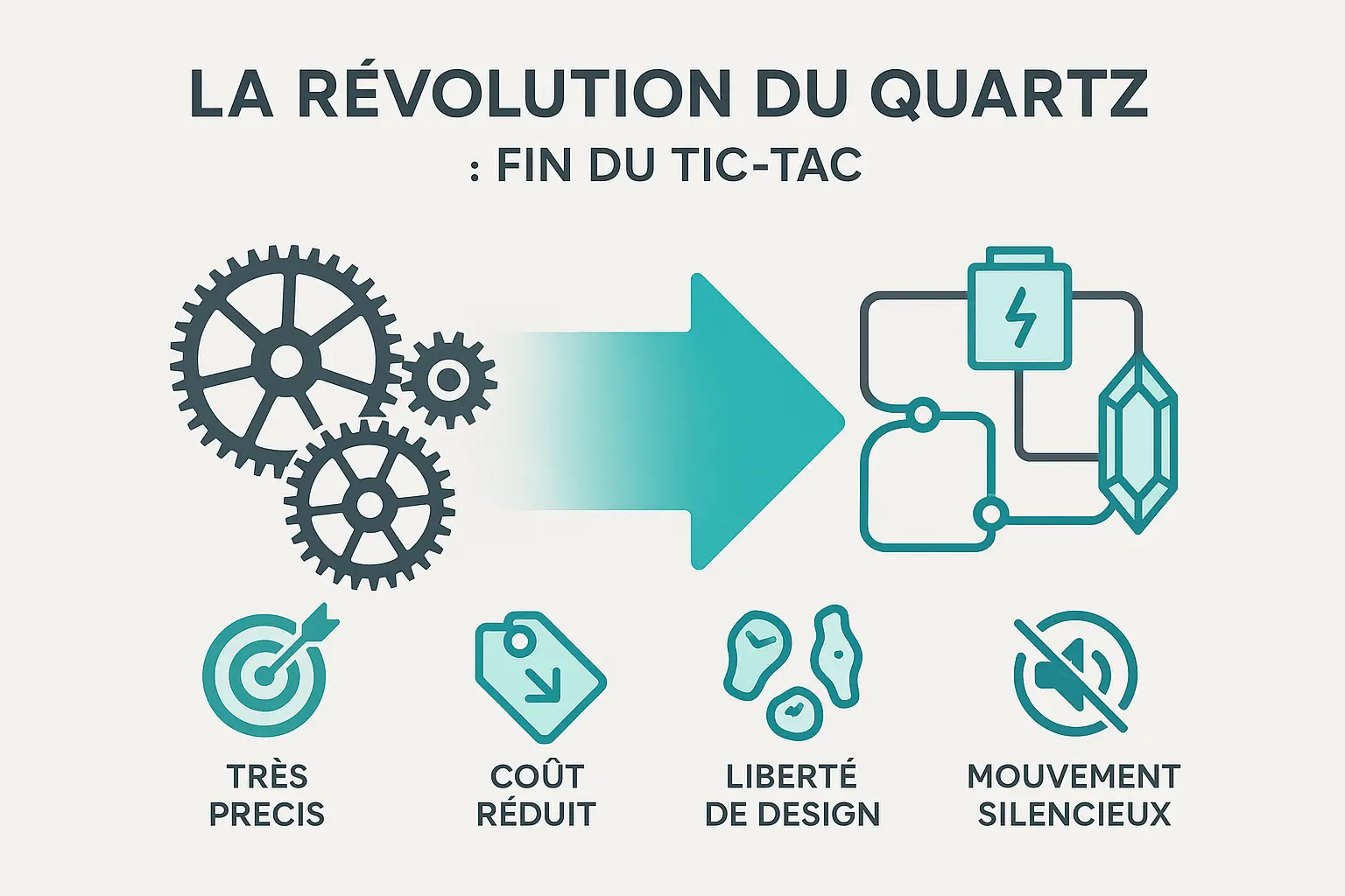 Infographie sur les <strong>avantages du quartz</strong>