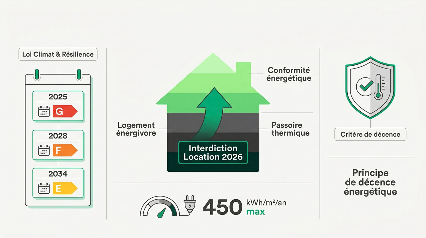 Calendrier de la loi Climat et Résilience pour le diagnostic énergétique