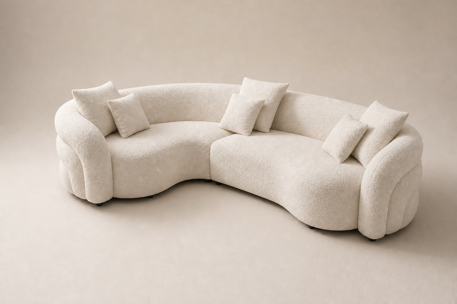 Canapé d'angle LAPIOTA blanc : une clarté absolue pour les grands volumes