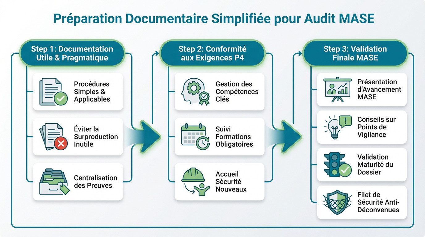 classeurs de préparation documentaire organisés pour obtenir certification mase