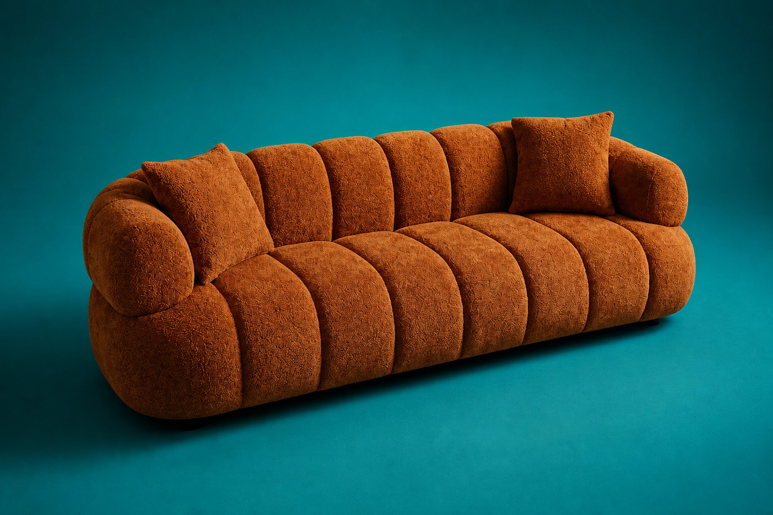 Canapé COLIANI terracotta : la chaleur d'un nuage aux teintes terreuses