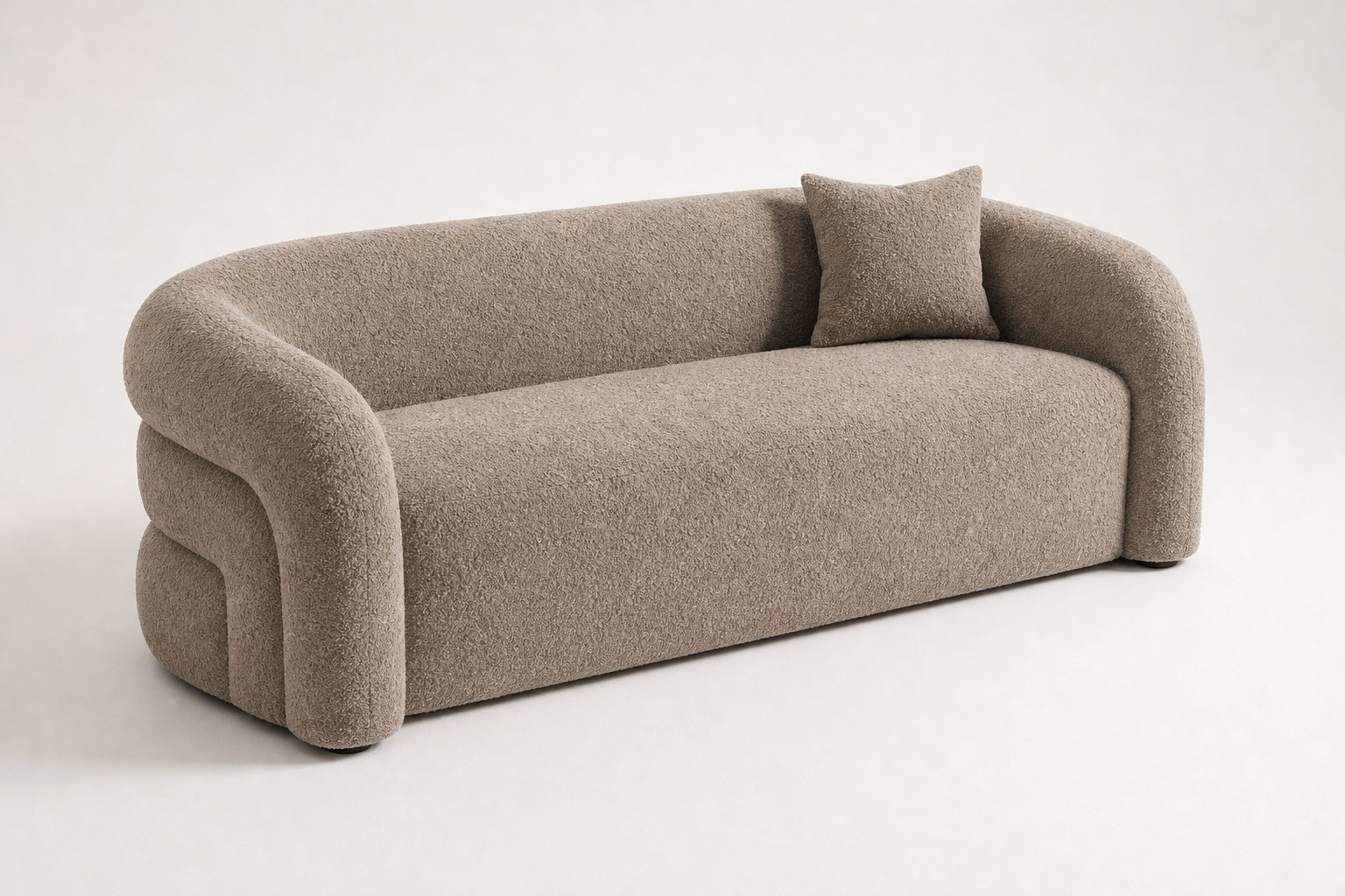 Canapé LAPIOTA taupe : une nuance sourde pour un design sculptural