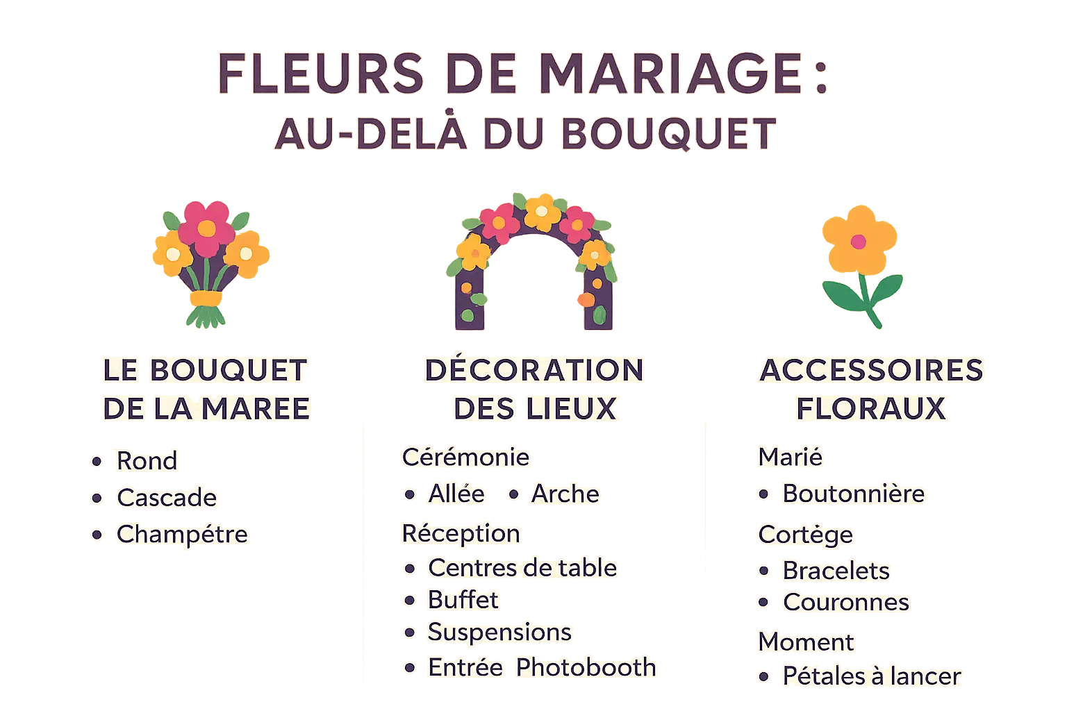 Décoration florale pour un mariage champêtre