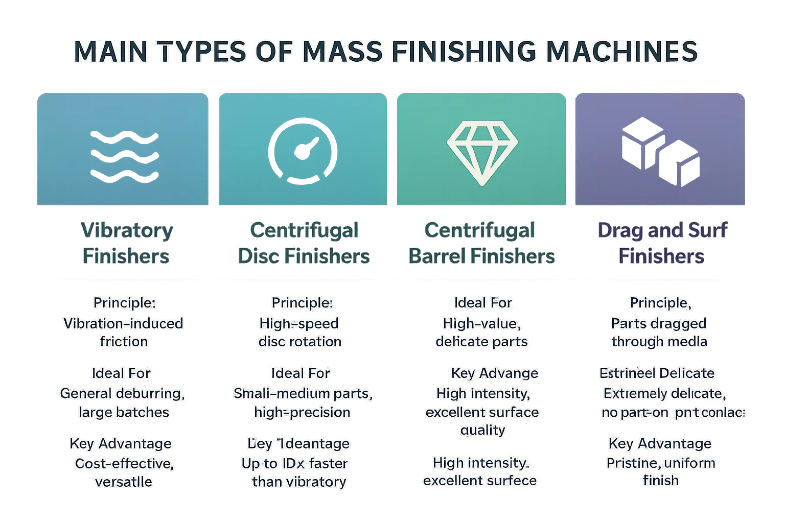 Types of mass finishing machines