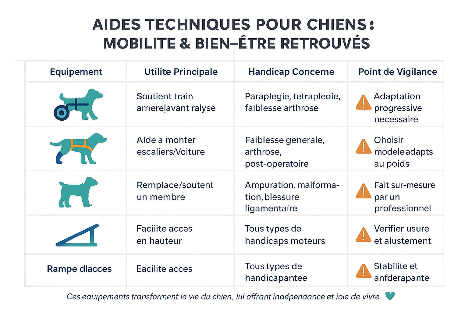 Illustration des <strong>aides techniques pour chiens en situation de handicap</strong>