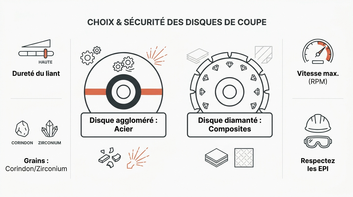 Sélection d'un disque à tronçonner le métal et consignes de sécurité RPM
