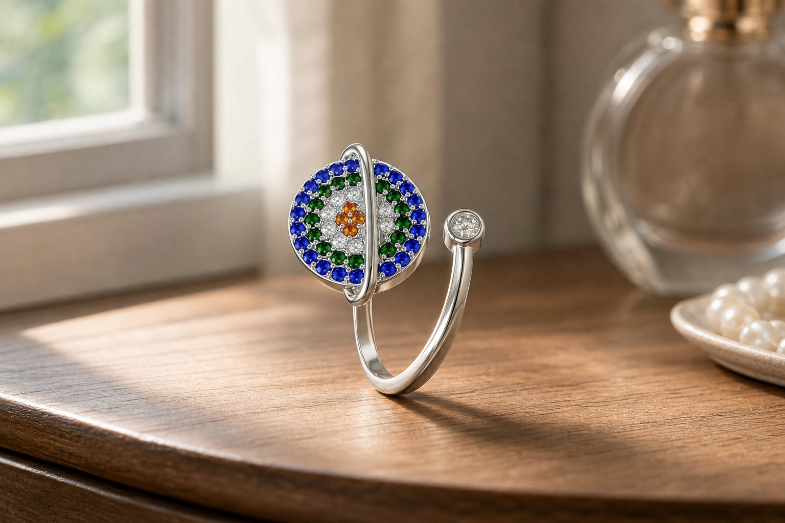 Bague Anti-Stress Ajustable - Galaxie pour une évasion tactile