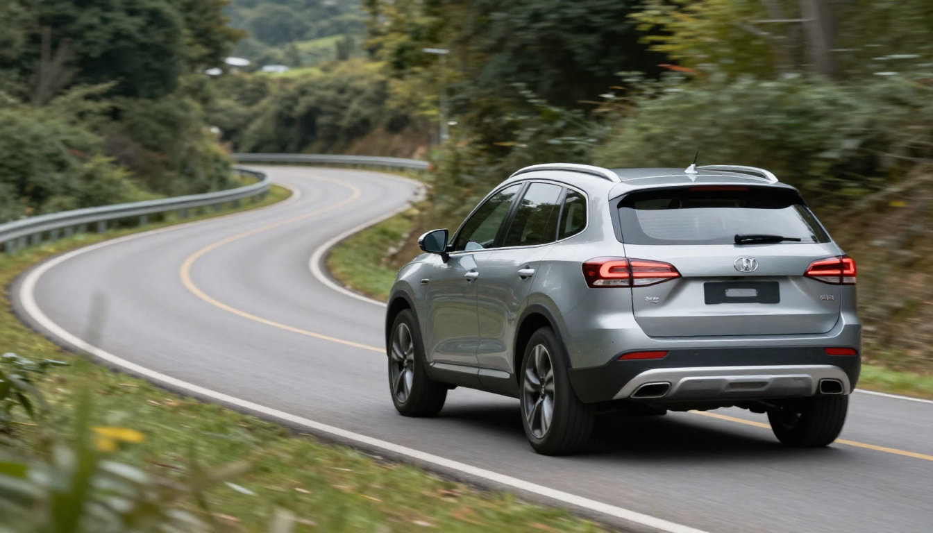 SUV Renault Austral sur route sinueuse