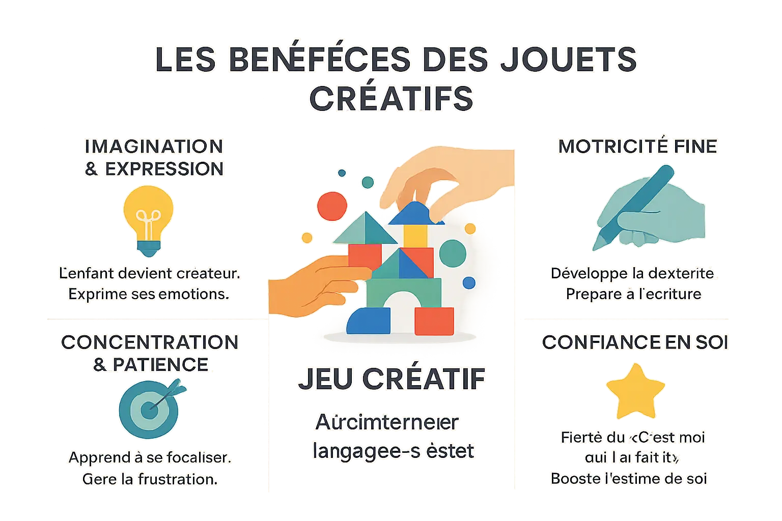 Enfants jouant avec des jouets créatifs