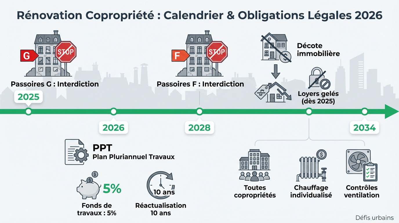 Calendrier des obligations de rénovation énergétique en copropriété pour 2026