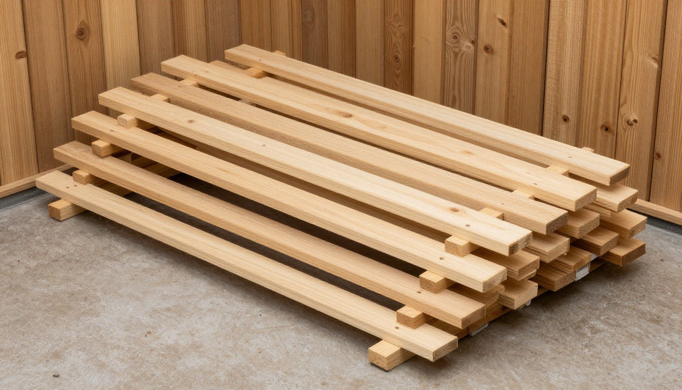 Pile de bois pour construction