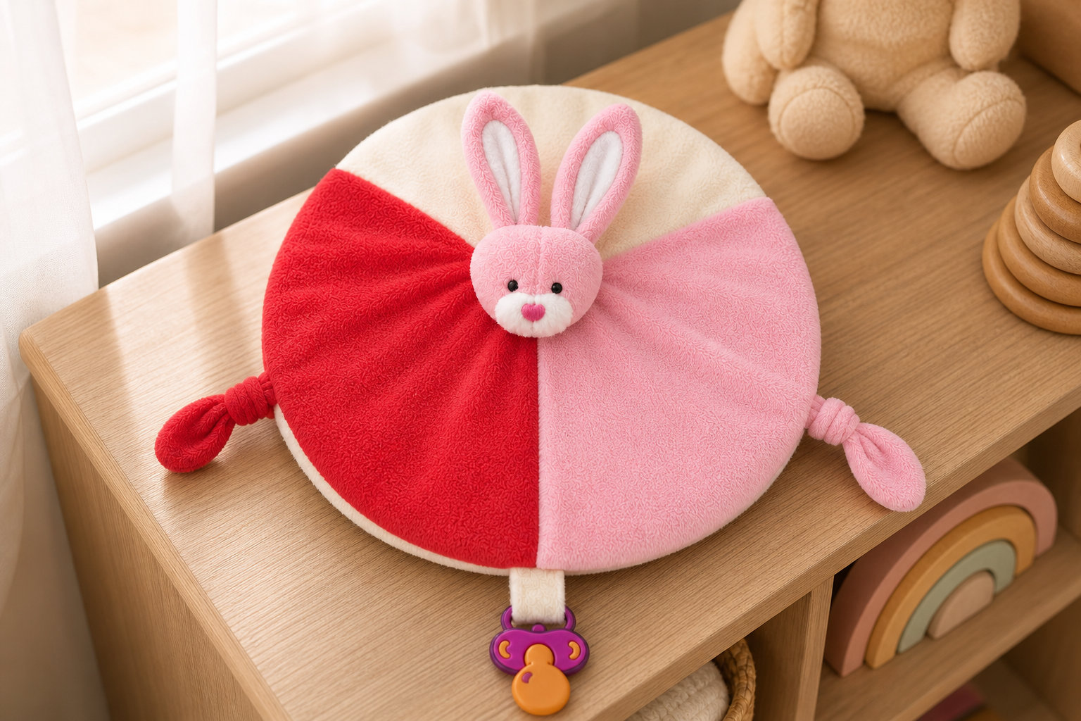 Doudou Lapin Rose : la tendresse d'un jardin en fleurs