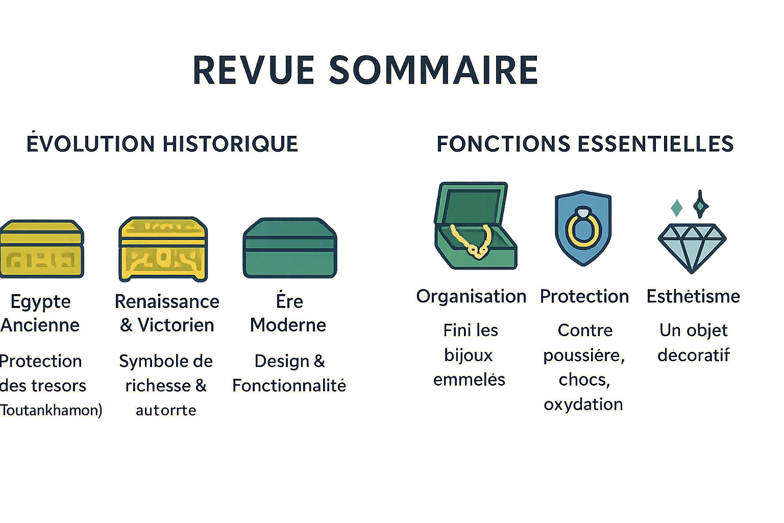 Évolution historique des boîtes à bijoux