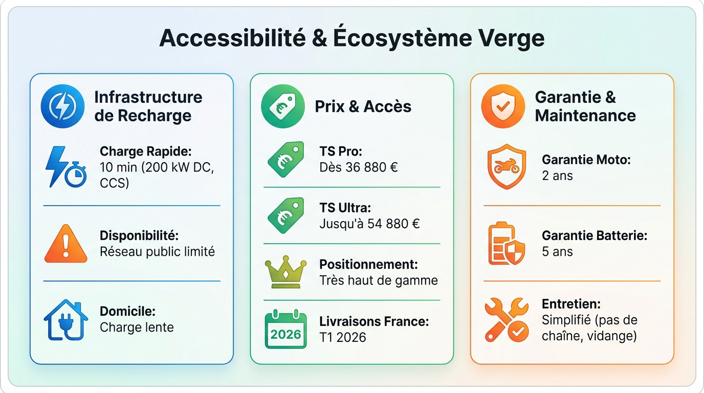 Moto électrique Verge TS Pro en charge rapide sur une borne CCS