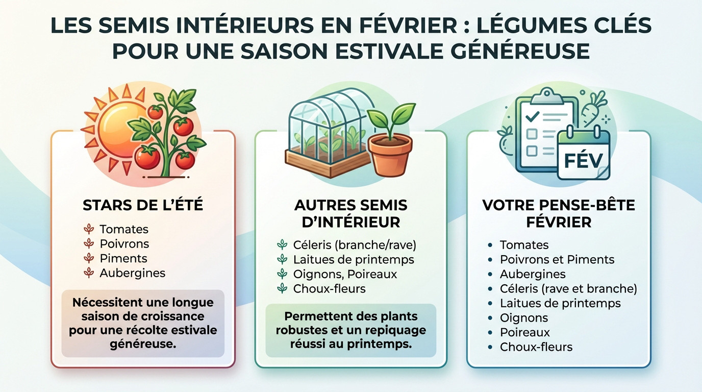 Semis de légumes en intérieur en février pour préparer le printemps