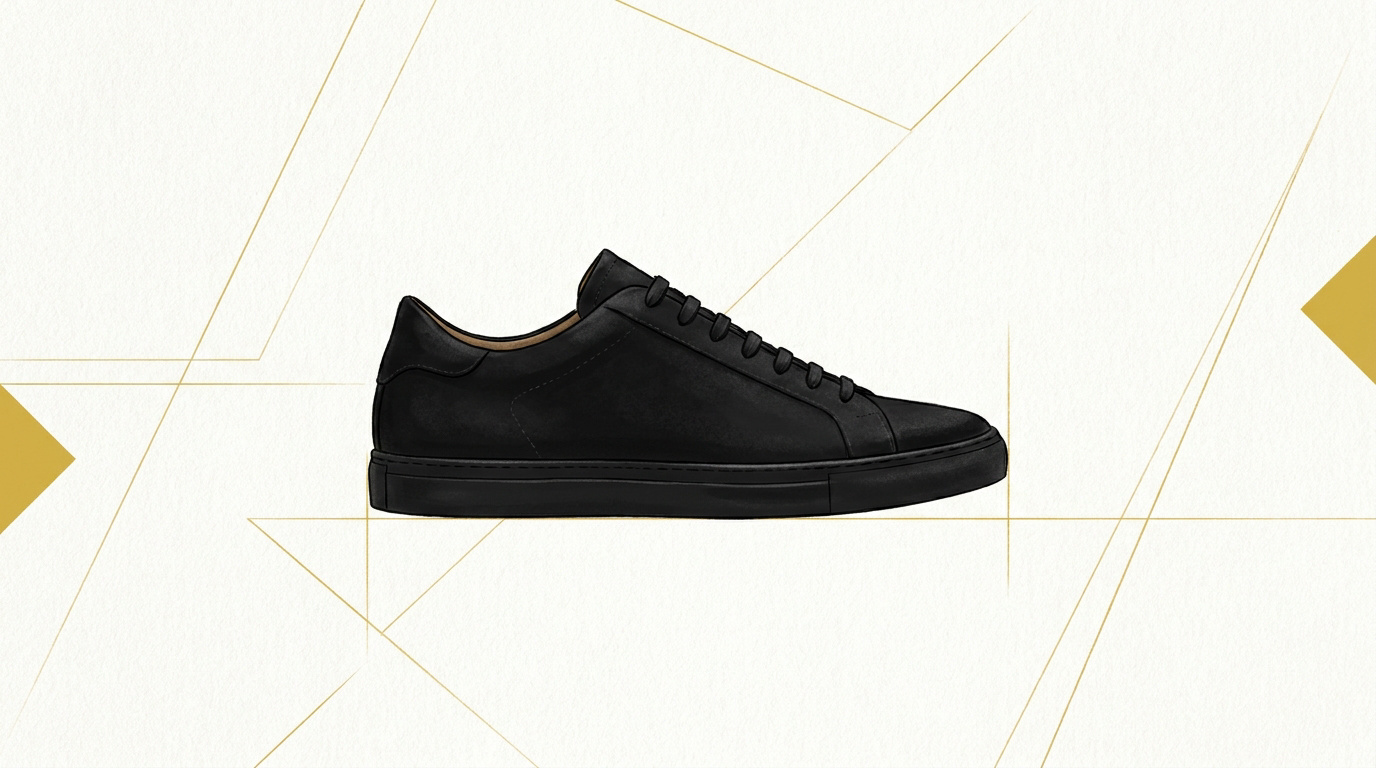 Basket noire femme au design minimaliste et épuré