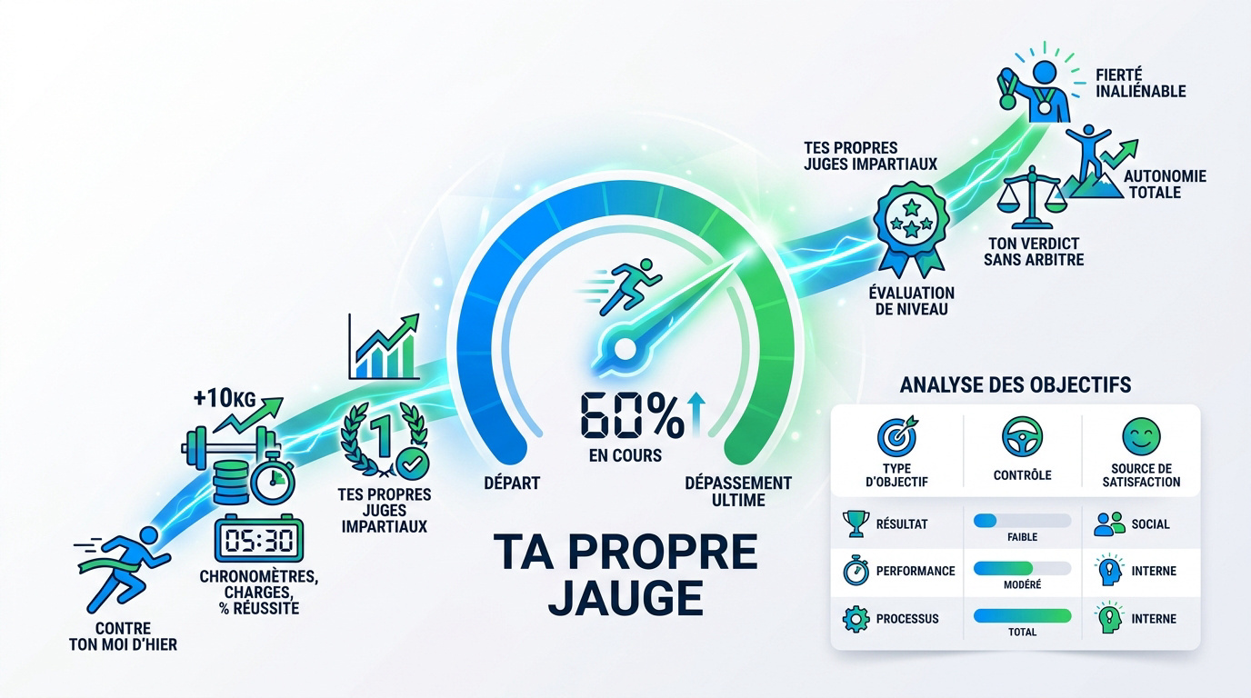 Athlète mesurant sa performance lors d'un entraînement intensif