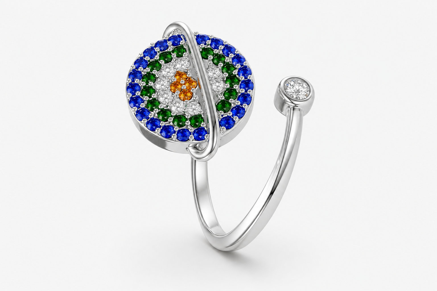 Bague anti-stress ajustable - Galaxie : l'évasion mentale par le mouvement