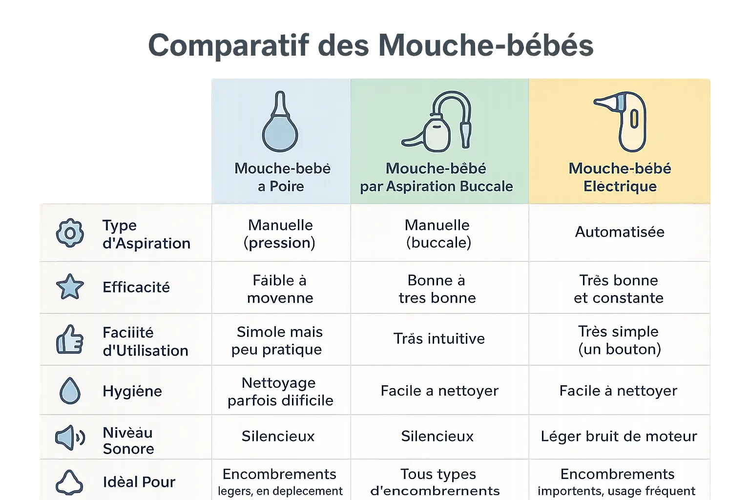 Comparatif des mouche-bébés