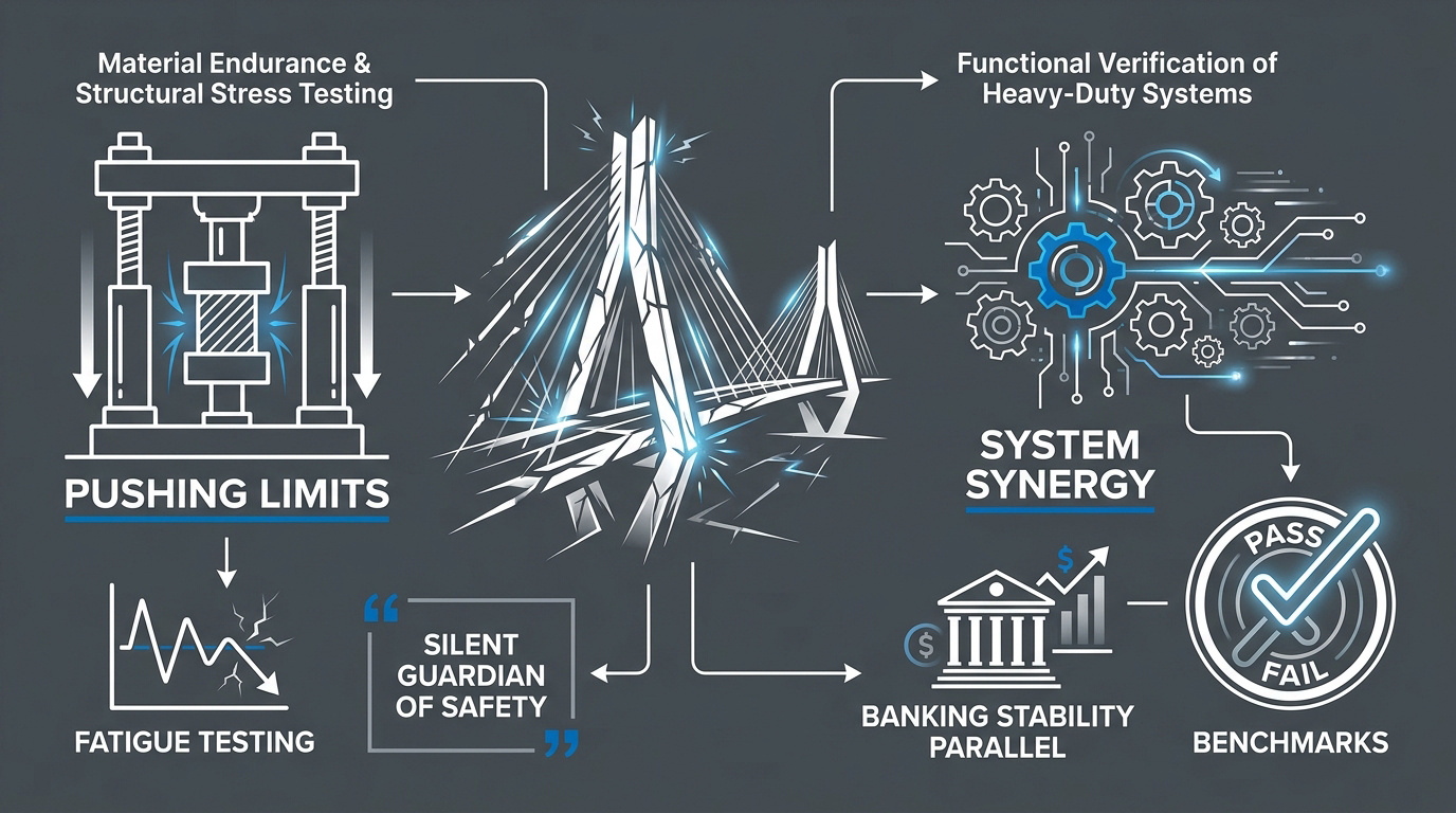 Industrial engineering material stress testing process
