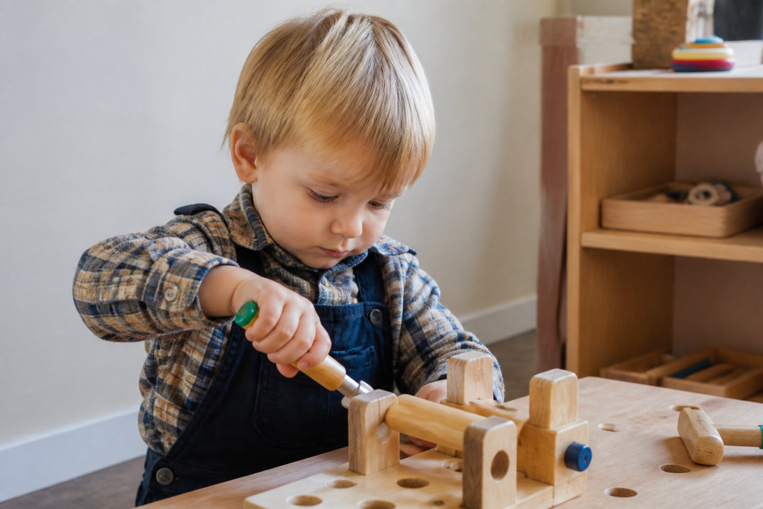 Tangram magnétique Montessori en bois : maîtriser les formes