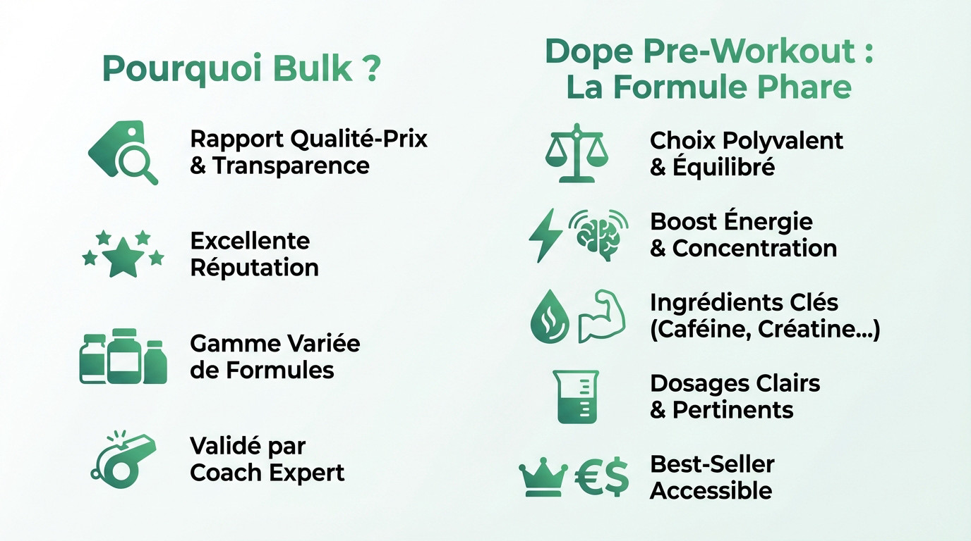 Dope Pre-Workout de Bulk : analyse des avantages et de la formule pour l'énergie