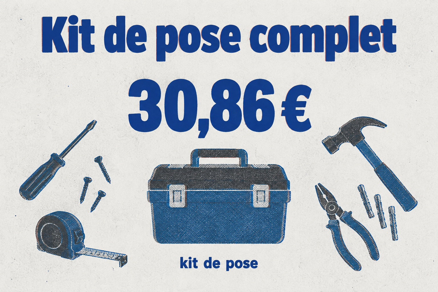 Le kit de pose pour stratifié coûte 30,86 €.