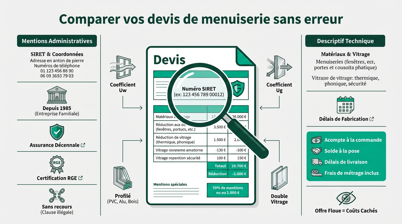 Artisan menuisier du Nord analysant un devis de fenêtre sur mesure