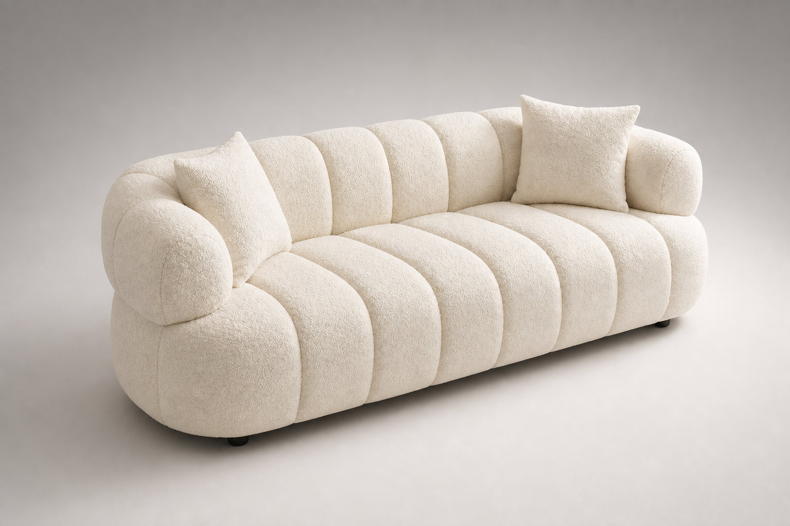 Modèle COLIANI blanc cassé : l'élégance du matelassage bouclé