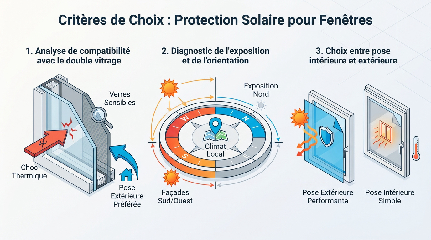 Critères techniques pour choisir un film solaire anti-chaleur sur vitrage