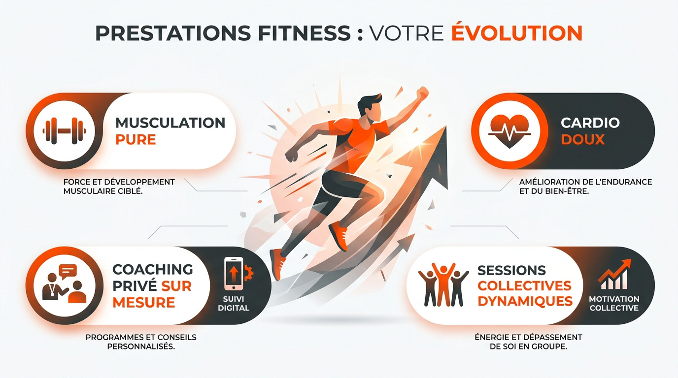 Séance de coaching fitness personnalisé en salle de sport