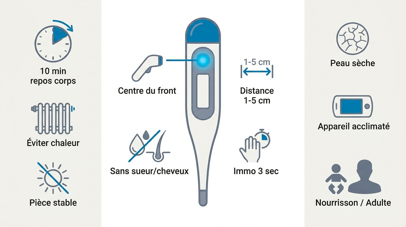 Thermomètre frontal : comment bien choisir Guide d'utilisation pour une mesure précise avec un thermomètre frontal sans contact