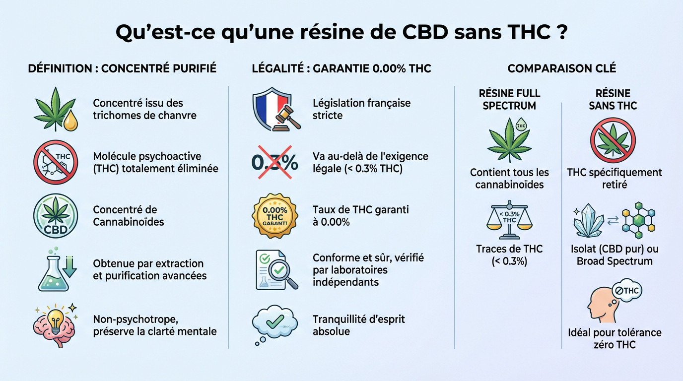 Bloc de résine CBD sans THC texture dense et malléable