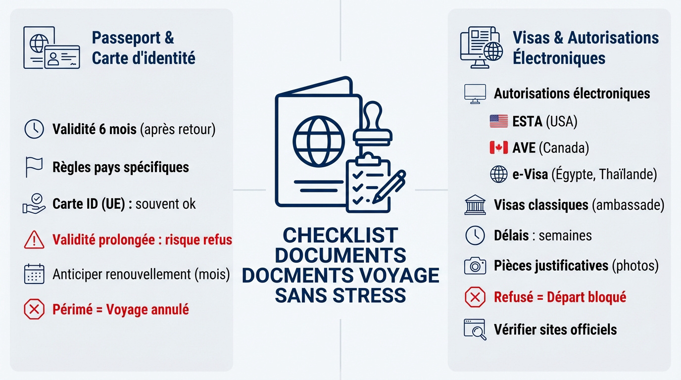Checklist des documents de voyage indispensables pour partir sereinement