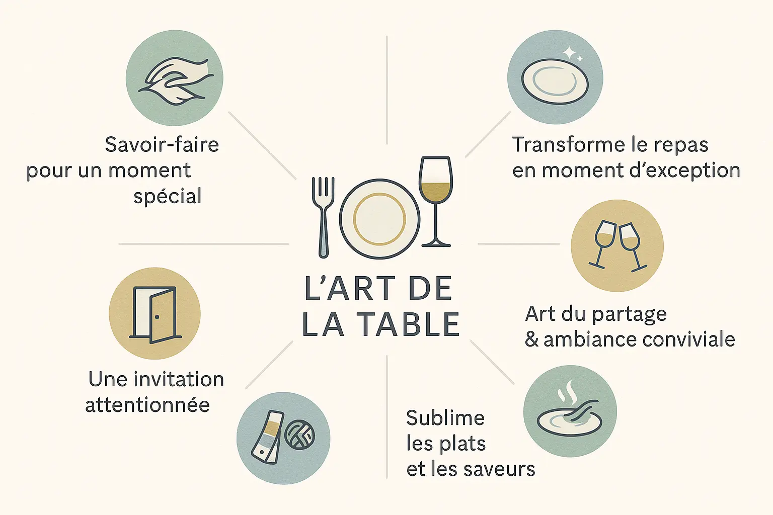 Illustration de l'art de la table moderne