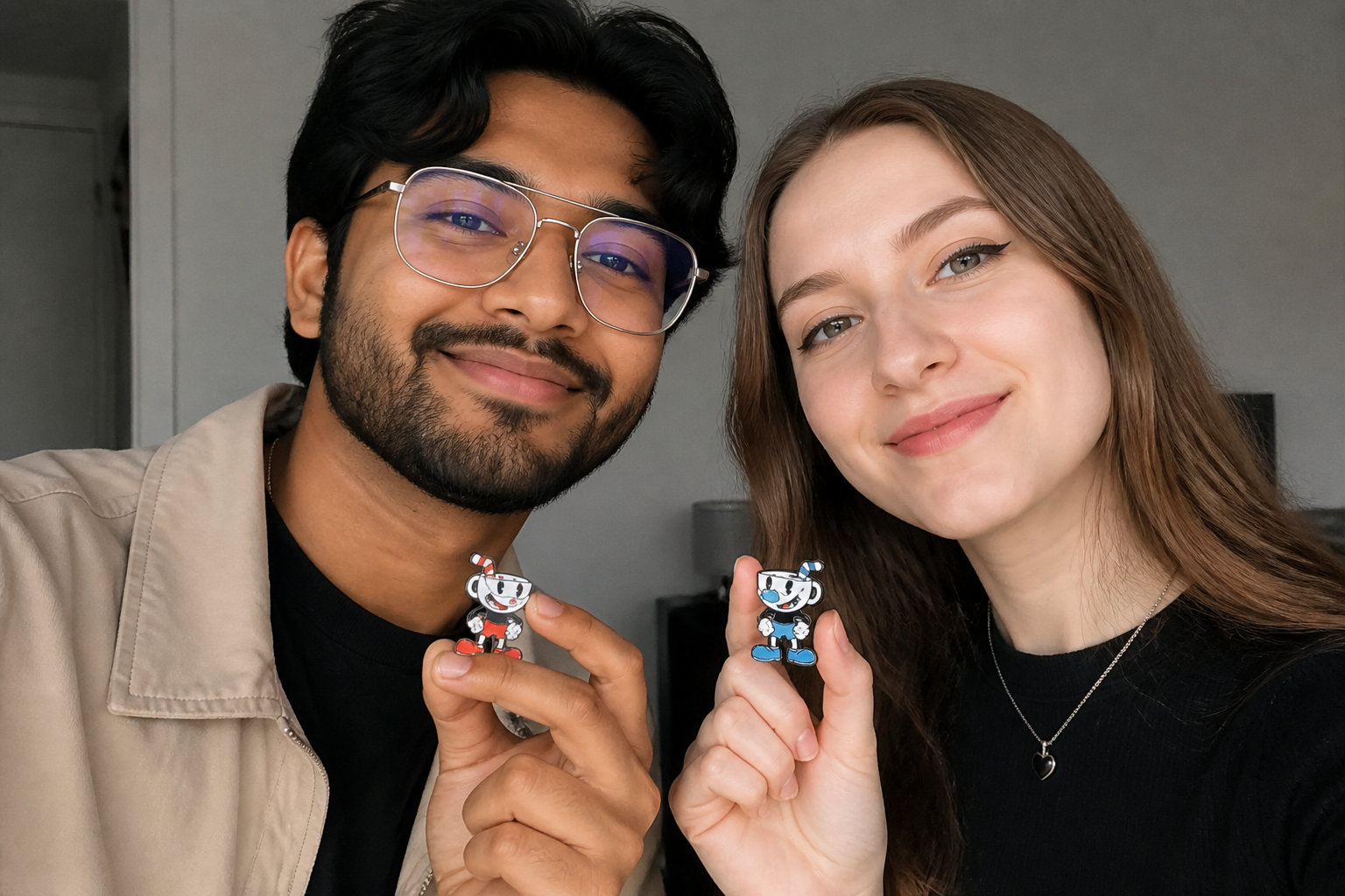 Cuphead & Mugman Enamel Pin Set for Fans